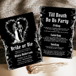 Halloween Bridge oder Die Skeleton Junggeselinnen- Einladung