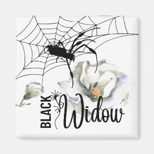Halloween Briefmarke Collection "Black Widow" Magnet