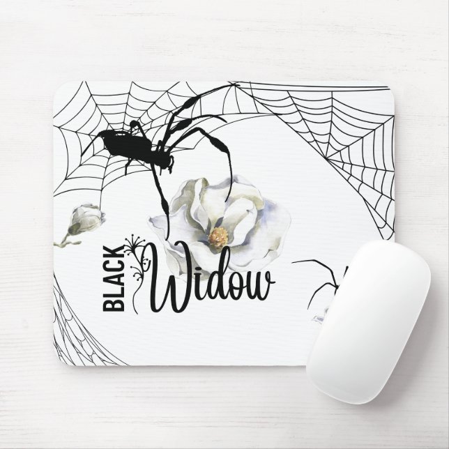 Halloween Briefmarke Collection "Black Widow" Mousepad (Mit Mouse)