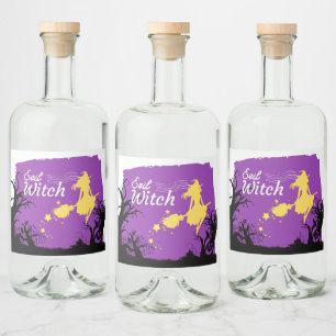 Halloween Briefmarke Collection "Evil Hexe" Alkoholflaschenetikett