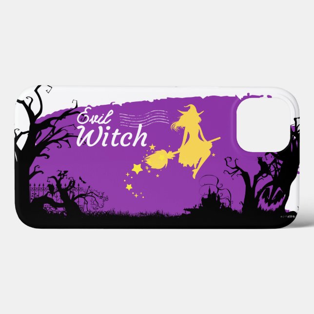 Halloween Briefmarke Collection "Evil Hexe" Case-Mate iPhone Hülle (Rückseite (Horizontal))