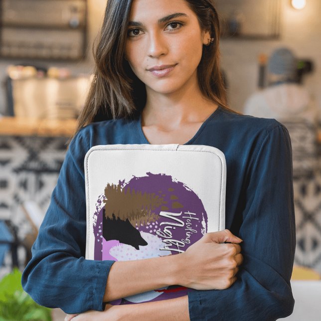 Halloween Briefmarke Collection "Howling Night" Laptopschutzhülle (Halloween Stamp Collection - Howling Night Laptop Sleeve from The Beekeeper Store)