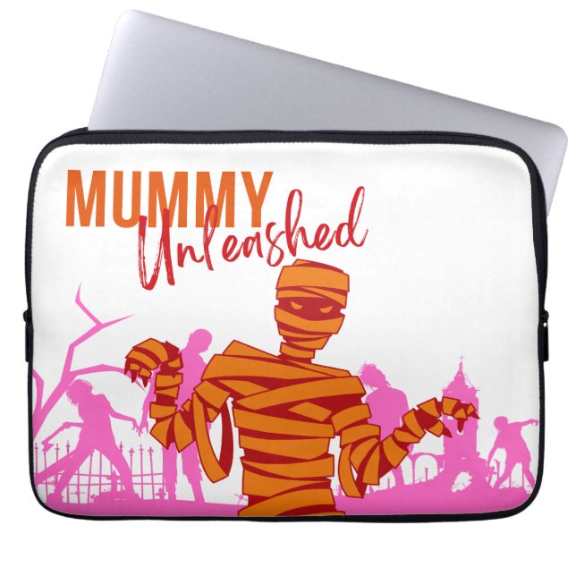 Halloween Briefmarke Collection "Mummy Unleashed" Laptopschutzhülle (Vorderseite)