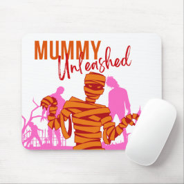Halloween Briefmarke Collection "Mummy Unleashed" Mousepad