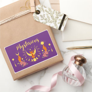 Halloween Briefmarke Collection "Mysterious" Rechteckiger Aufkleber