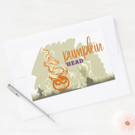 Halloween Briefmarke Collection "Pumpkinhead" Rechteckiger Aufkleber