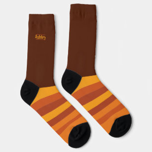 Halloween Bright Yellow Orange insgeheim wild Socken