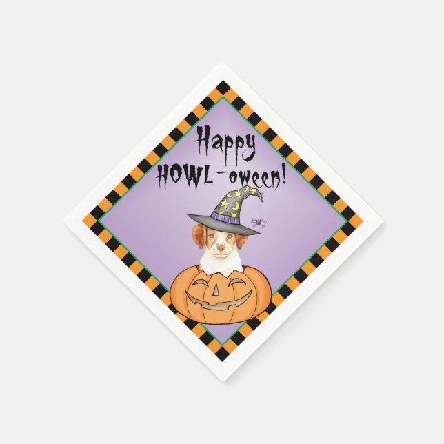 Halloween Brittany Napkins Serviette (Ecke)