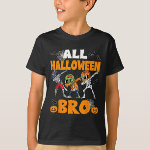 Halloween Bro Dabbing Skeleton Kürbislaterne Boys T-Shirt