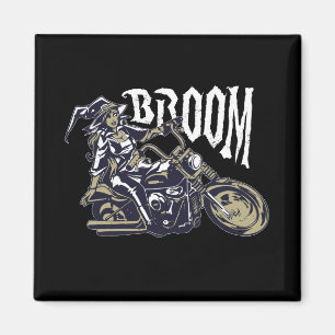 Halloween-Broom-Bike-Geschenk für Hexen Magnet