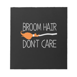 Halloween Broom Hair kümmert sich nicht um Geburts Notizblock