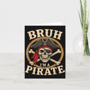 Halloween bruh ein Piratenschädel-Kostüm für Männe Karte