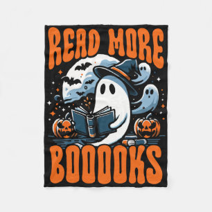 Halloween Buch Lover Ghost Boo Pub lesen Mehr Buch Fleecedecke