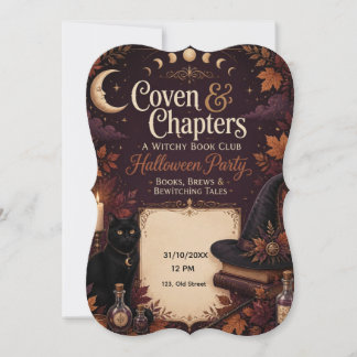 Halloween-Buchclub-Party-Einladung Feiertagskarte