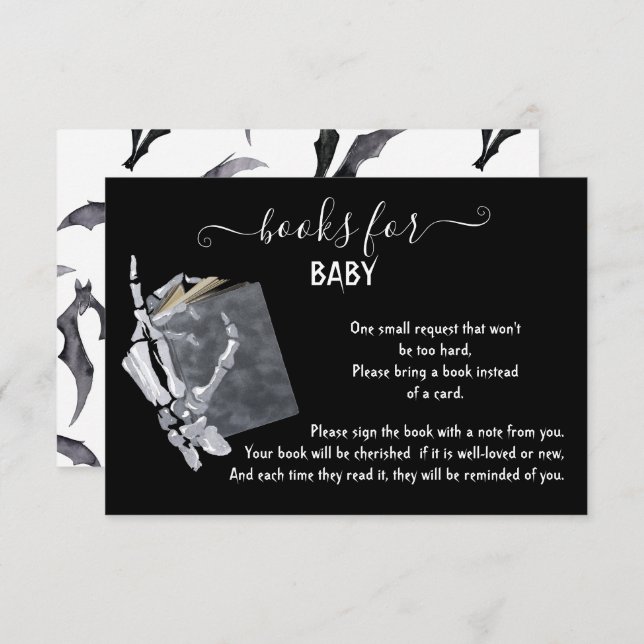 Halloween-Bücher für Baby-Duschkabine Einladung (Vorne/Hinten)