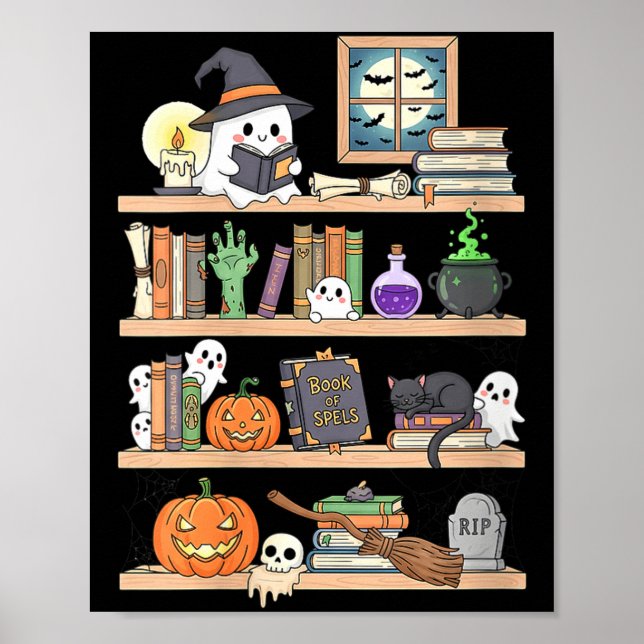 Halloween-Bücher für Frauen Geist  Poster (Vorne)