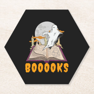 Halloween-Bücher. Ghost-Lesehalloween Untersetzer