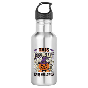 Halloween-Buchhalter Lustige Gruselige Steuersaiso Edelstahlflasche