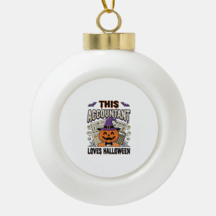 Halloween-Buchhalter Lustige Gruselige Steuersaiso Keramik Kugel-Ornament
