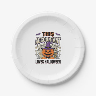 Halloween-Buchhalter Lustige Gruselige Steuersaiso Pappteller