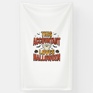 Halloween-Buchhalter Vintage-Geist-Shirt-Design_1 Banner