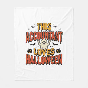 Halloween-Buchhalter Vintage-Geist-Shirt-Design_1 Fleecedecke