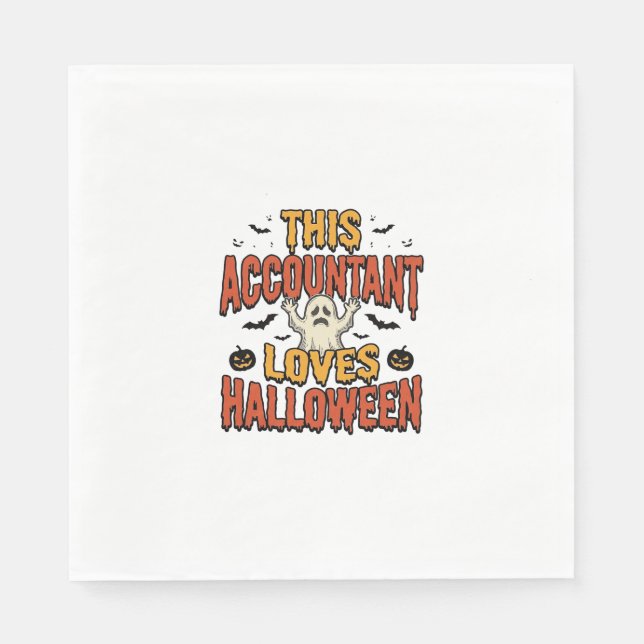 Halloween-Buchhalter Vintage-Geist-Shirt-Design_1 Serviette (Vorderseite)