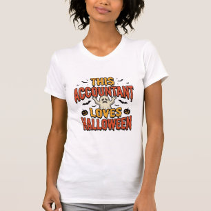 Halloween-Buchhalter Vintage-Geist-Shirt-Design_1 T-Shirt