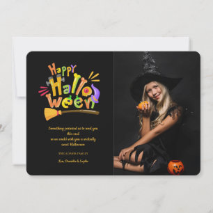 Halloween-Buchstaben Fotokarte Feiertagskarte