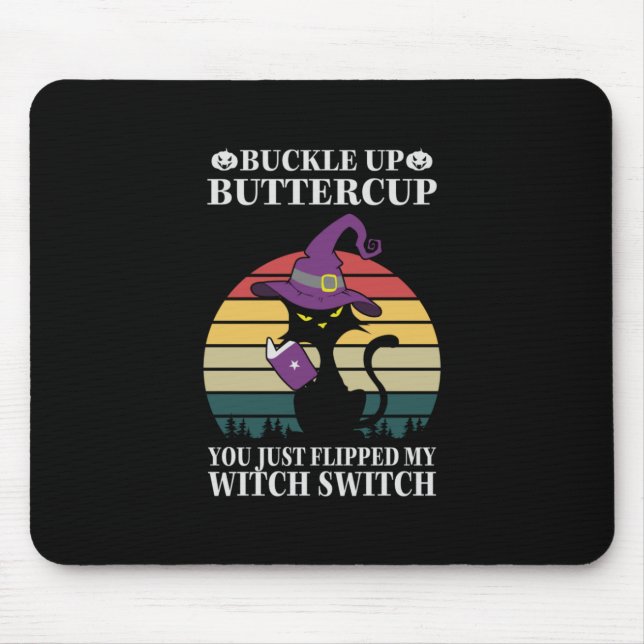Halloween Buckle Up Butter Cup Birthday Mousepad (Vorne)