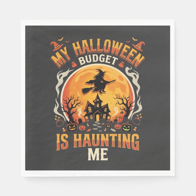 Halloween Budget Spuk Serviette (Vorderseite)