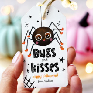 Halloween Bugs und Kisses Spider Trick oder Treat Geschenkanhänger