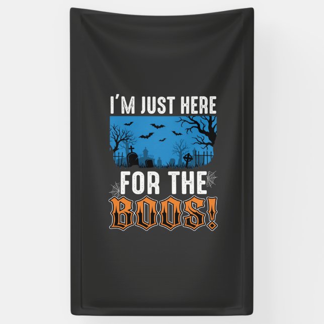 Halloween Buh-Geist-Friedhofs-Vektor-Design_1 Banner (Vertikal)