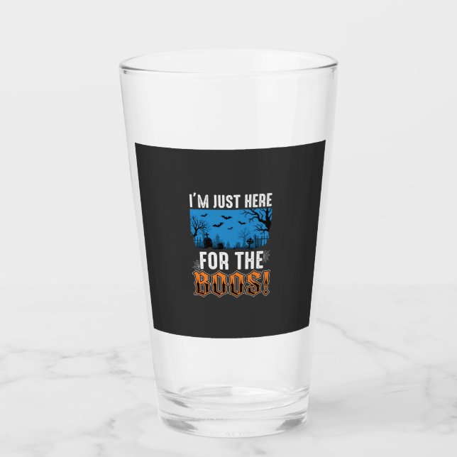 Halloween Buh-Geist-Friedhofs-Vektor-Design_1 Glas (Vorderseite)
