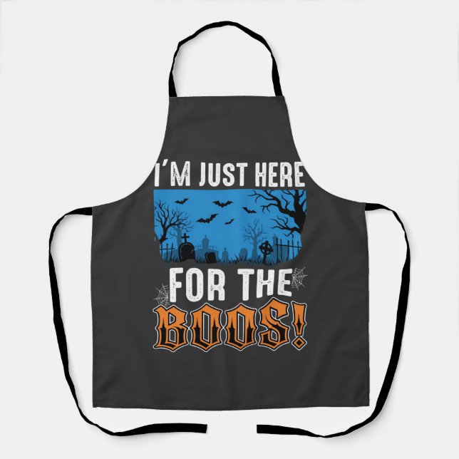 Halloween Buh-Geist-Friedhofs-Vektor-Design_1 Schürze (Vorderseite)