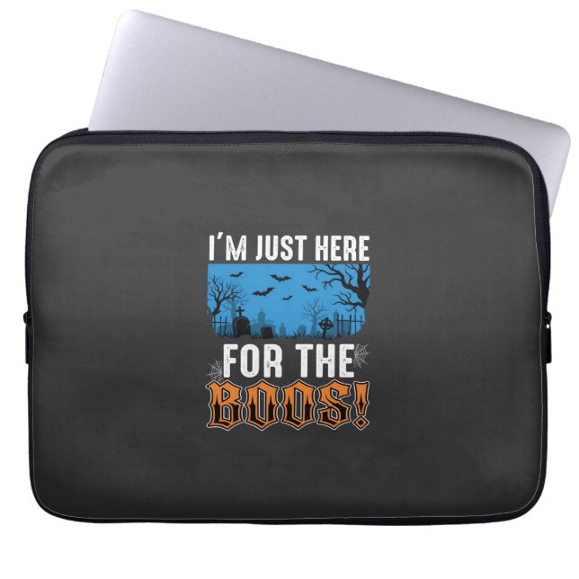 Halloween Buh-Geist-Friedhofs-Vektordesign_1 Laptopschutzhülle (Vorderseite)