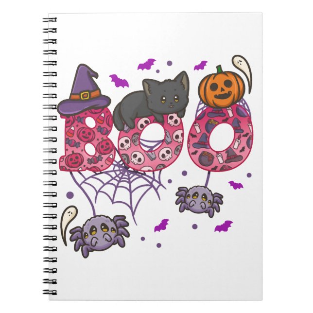 Halloween Buh Halloween Kostüm Notizblock (Vorderseite)
