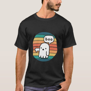 Halloween Buh - Retro Sonnenuntergang - Geist Daum T-Shirt