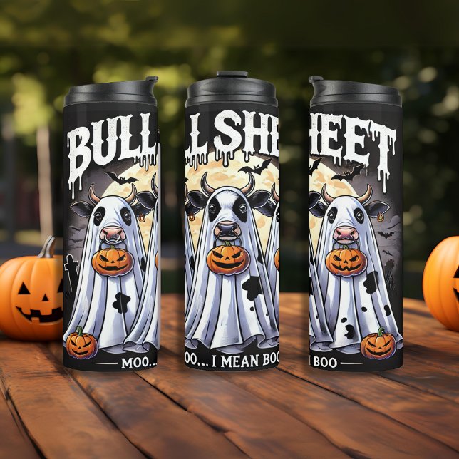 Halloween Bull Sheet / Bullen Funny Thermosbecher (Halloween Bull Sheet / Bulls Funny Thermal Tumbler)