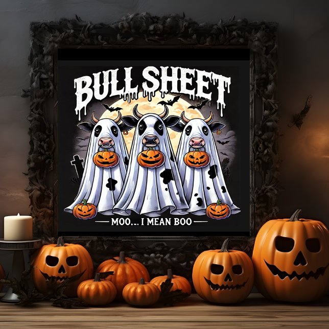 Halloween Bull Sheet moo / Bulls Funny Poster (Halloween Bull Sheet moo / Bulls Funny Poster)