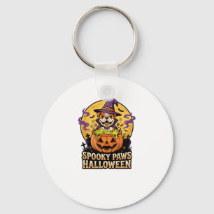 Halloween Bulldog Kürbis Nacht Schlüsselanhänger