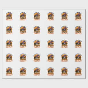 Halloween Bulldogge Hexe Hund Leckerli Vintage-Shi Geschenkpapier
