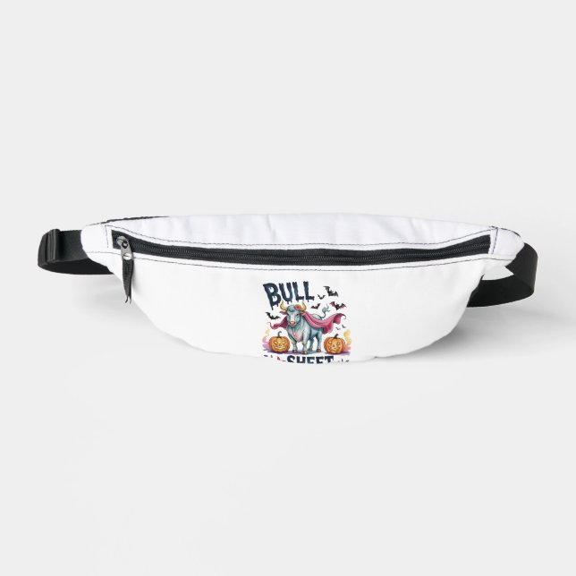 Halloween-Bullen-Blatt, Lustiger Geisterkuh Bauchtasche (Vorderseite)