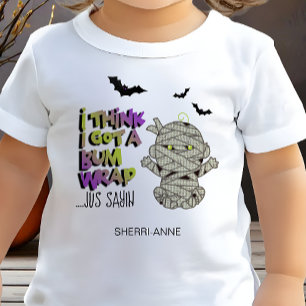 Halloween Bum Wrap Mummy Baby Green ID683 Kleinkind T-shirt