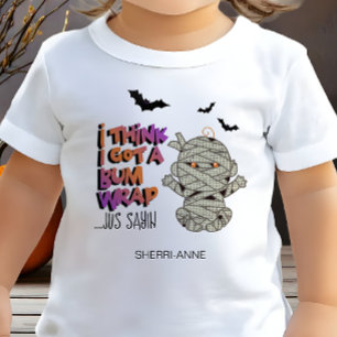 Halloween Bum Wrap Mummy Baby Orange ID683 Kleinkind T-shirt