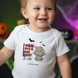 Halloween Bum Wrap Mummy Baby Orange ID683 Strampler