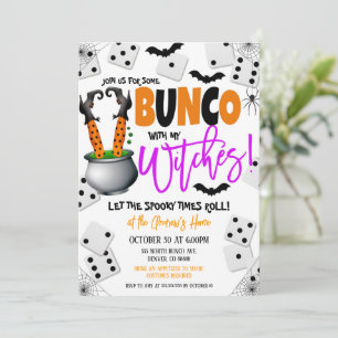 Halloween Bunco mit meiner Hexen-Party Einladung