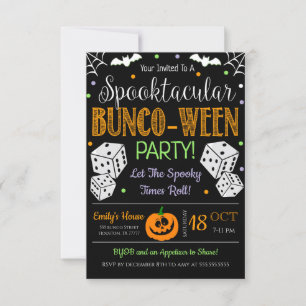 Halloween Bunco Party Einladung