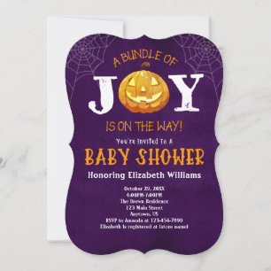 Halloween Bundle of Joy Pumpkin Baby Shower Einladung