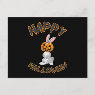 Halloween Bunny Rabbit Pumpkin Horror Geschenk Ide Postkarte